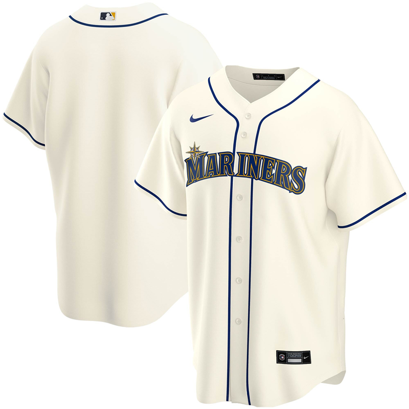 2020 MLB Men Seattle Mariners Nike Cream Alternate 2020 Replica Team Jersey 1